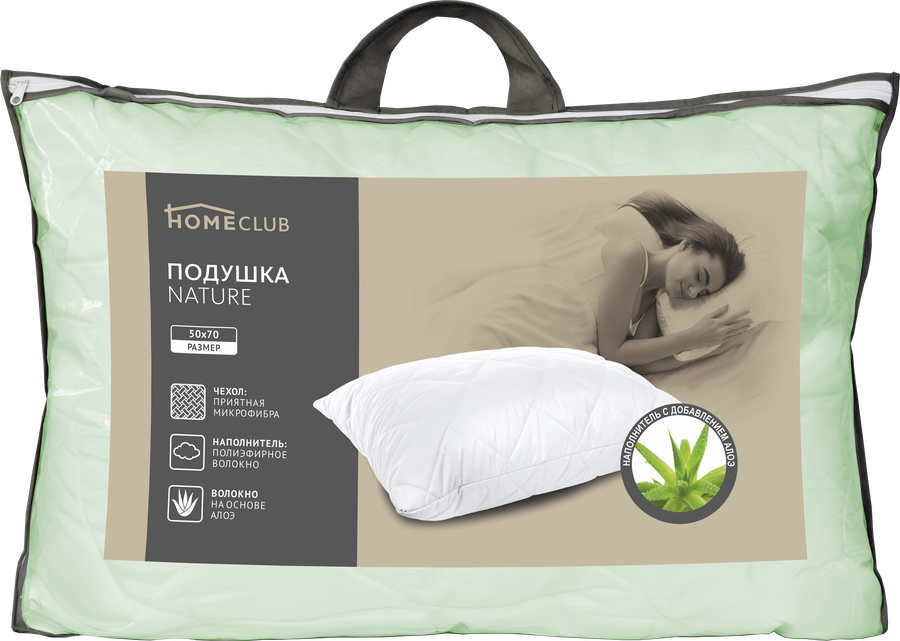 Подушка стеганая HOMECLUB Nature 50х70см, Арт. ПС_N-61135у, предпросмотр