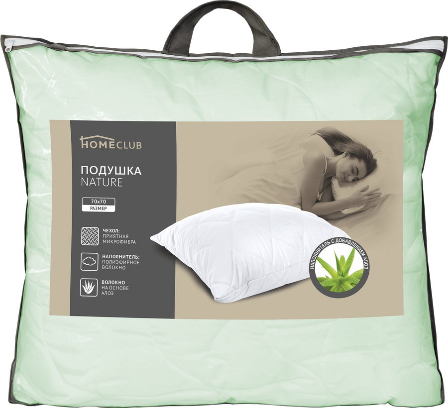 Подушка стеганая HOMECLUB Nature 70х70см, Арт. ПС_N-61136у, предпросмотр