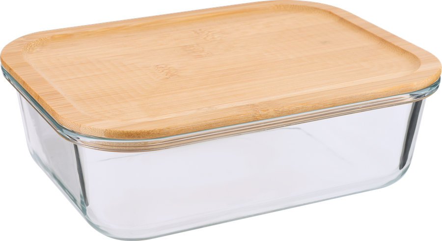 Контейнер для продуктов HOMECLUB с крышкой, бамбук, 1.5л, предпросмотр