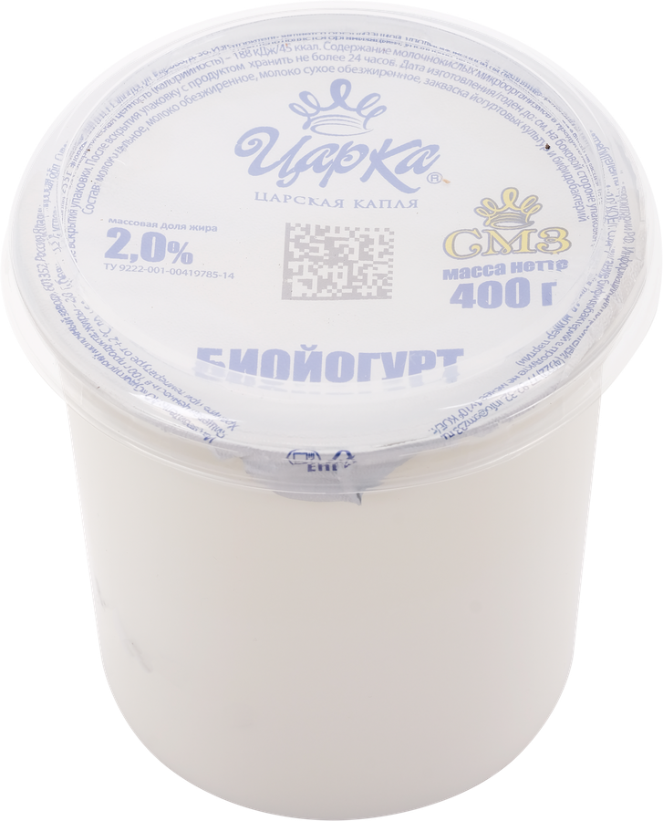 Биойогурт ЦАРКА 2%, без змж, 400г, предпросмотр