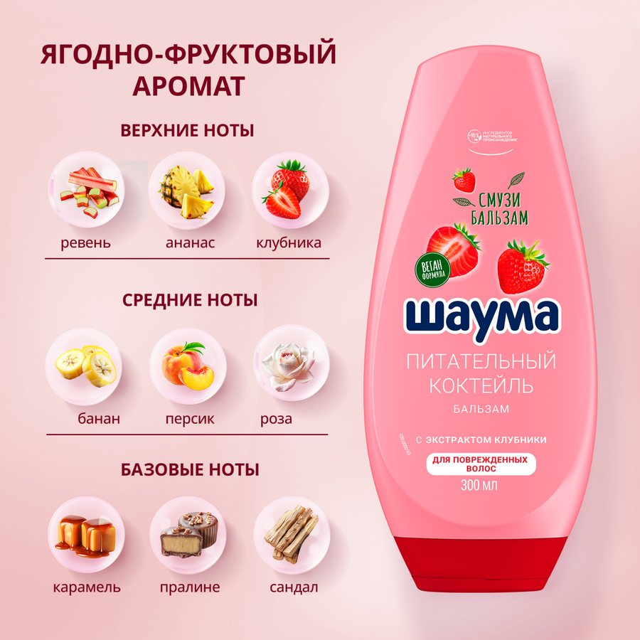 Бальзам для волос ШАУМА Питательный коктейль, 300мл, предпросмотр