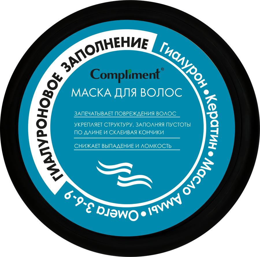 Маска для волос COMPLIMENT Hyaluron Filler Гиалуроновое заполнение с эффектом керапластики, 500мл, превью