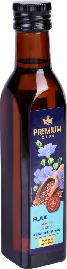 Масло льняное PREMIUM CLUB нерафинированное, 250мл, превью