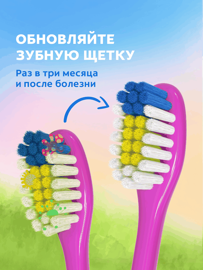 Зубная щетка детская COLGATE Доктор Заяц 2+1 супермягкая 2+, предпросмотр