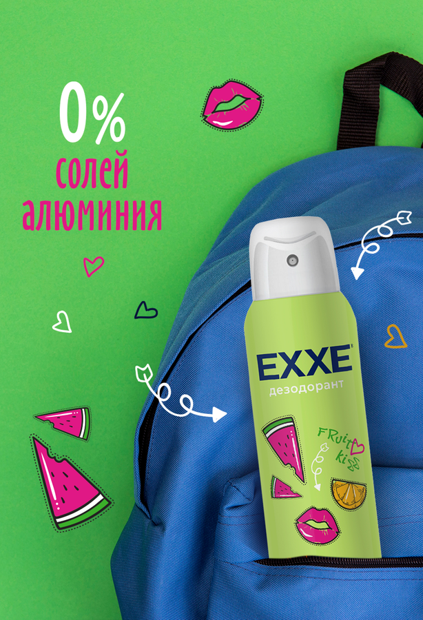 Дезодорант-спрей женский EXXE Fruit kiss Свежесть и нежность, 150мл, превью