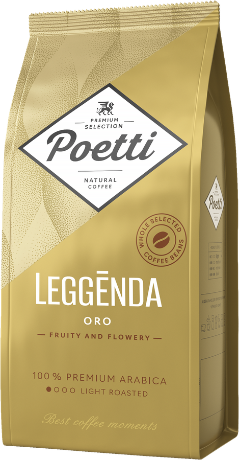 Кофе зерновой POETTI Leggenda Oro натуральный жареный, 250г, превью