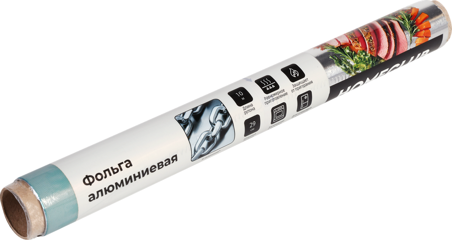 Фольга алюминиевая HOMECLUB усиленная 29смх10м, 14мкм, предпросмотр