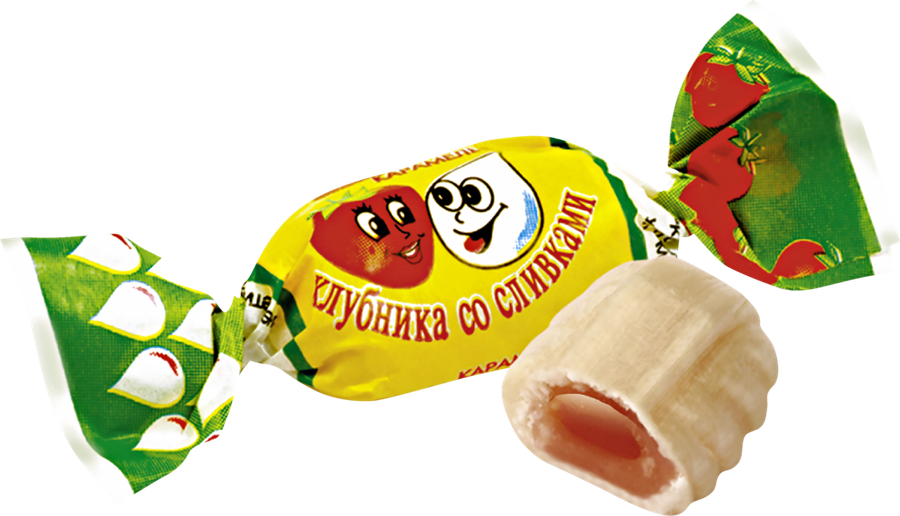 Карамель РОТ ФРОНТ Клубника со сливками, 250г, превью