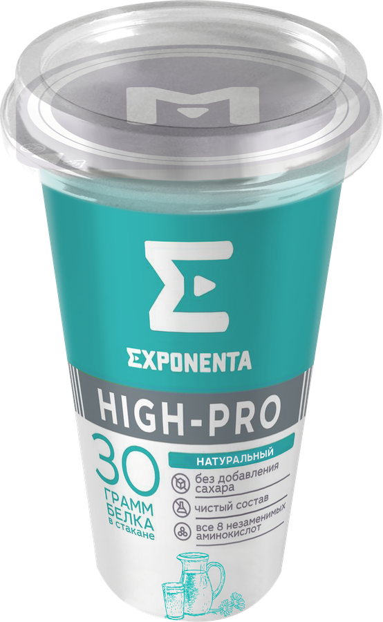 Напиток кисломолочный EXPONENTA High-Pro обезжиренный с высоким 
содержанием белка, без змж, 250г, превью