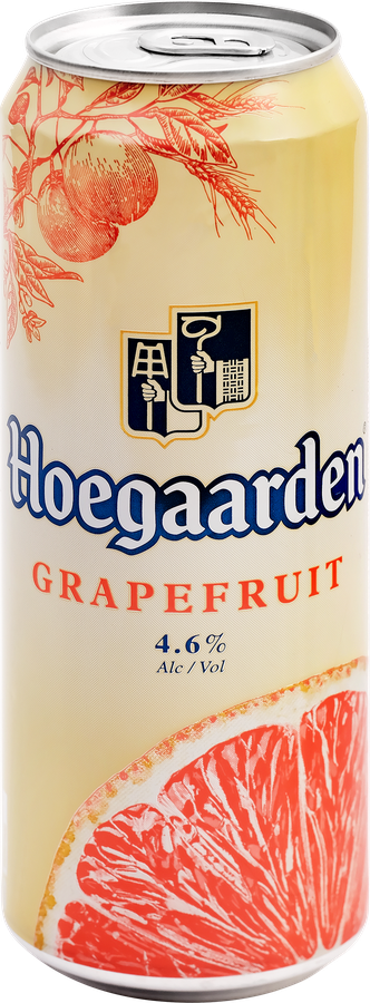 Напиток пивной HOEGAARDEN со вкусом грейпфрута нефильтрованный пастеризованный 4,6%, 0.45л, превью