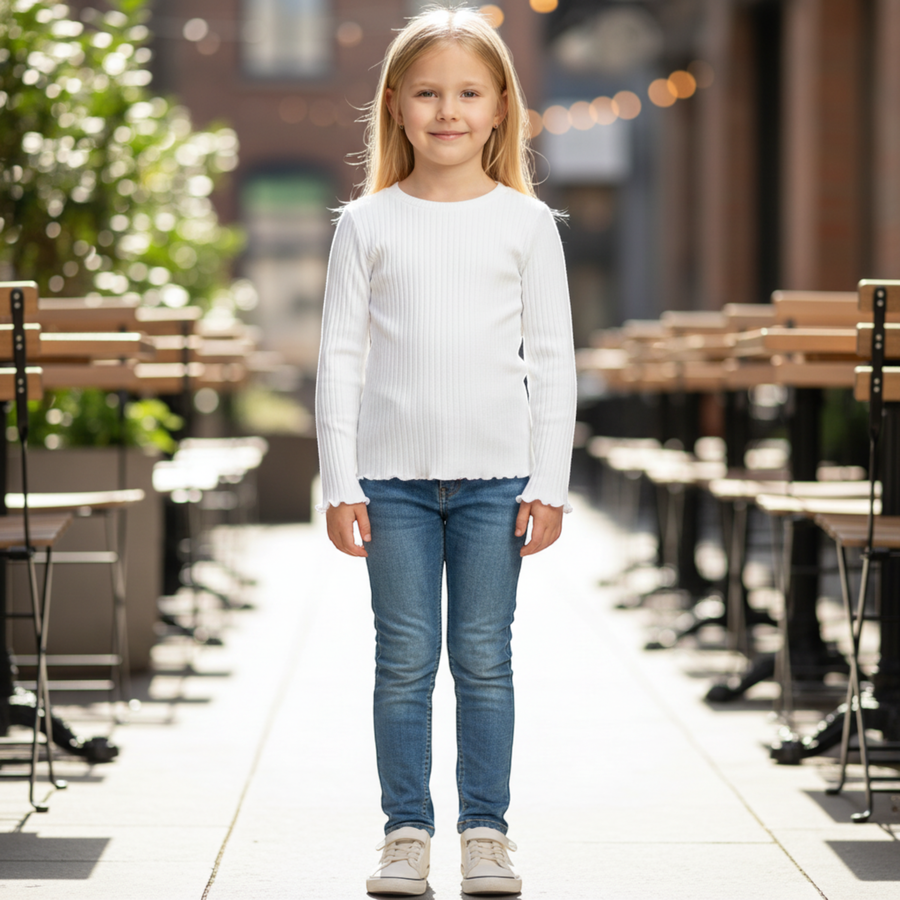 Блузка для девочки INWIN Kids, белая, Арт. BNRB-6, предпросмотр