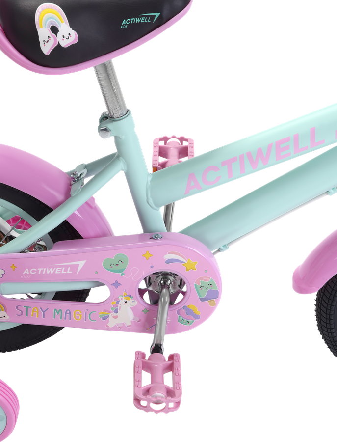 Велосипед детский ACTIWELL 12" бирюзовый/белый, Арт. KID-ST12-G, превью