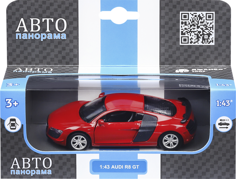 Машинка АВТОПАНОРАМА металлическая 1:43 спорткары, в ассортименте, превью