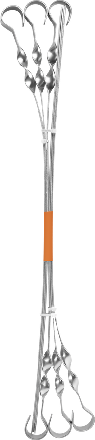 Набор шампуров GIARDINO CLUB 45x1x0,15см, прямые с витком, Арт. 182536, 6шт, предпросмотр