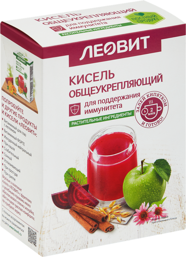 Кисель растворимый ЛЕОВИТ Общеукрепляющий, 100г, превью