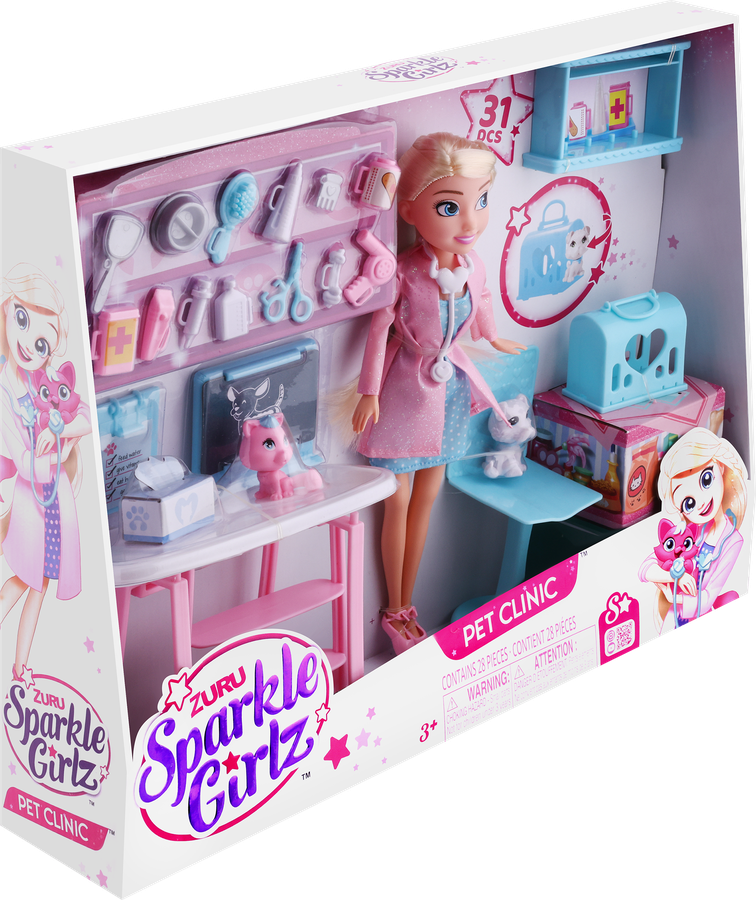 Набор игровой SPARKLE GIRLZ Ветеринарная клиника, 9 предметов, Арт. 100184-2022-S001, превью