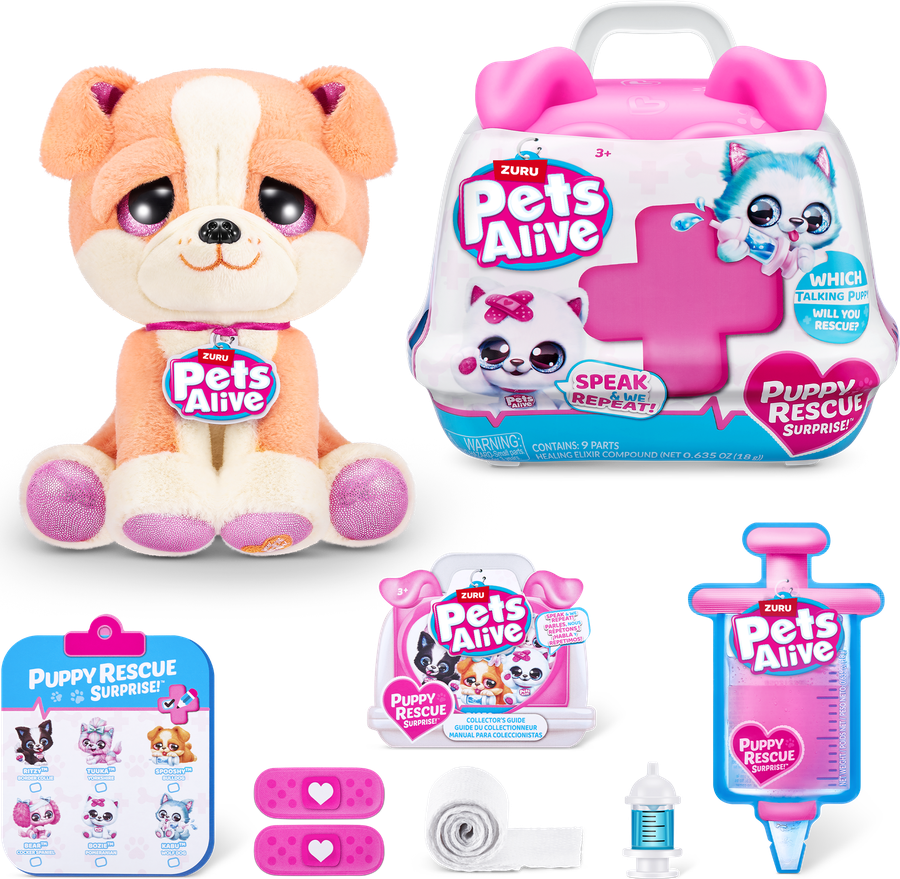 Набор игровой PETS ALIVE Ухаживай за питомцем со звуковыми эффектами, 8 предметов, Арт. 9532-S001, предпросмотр