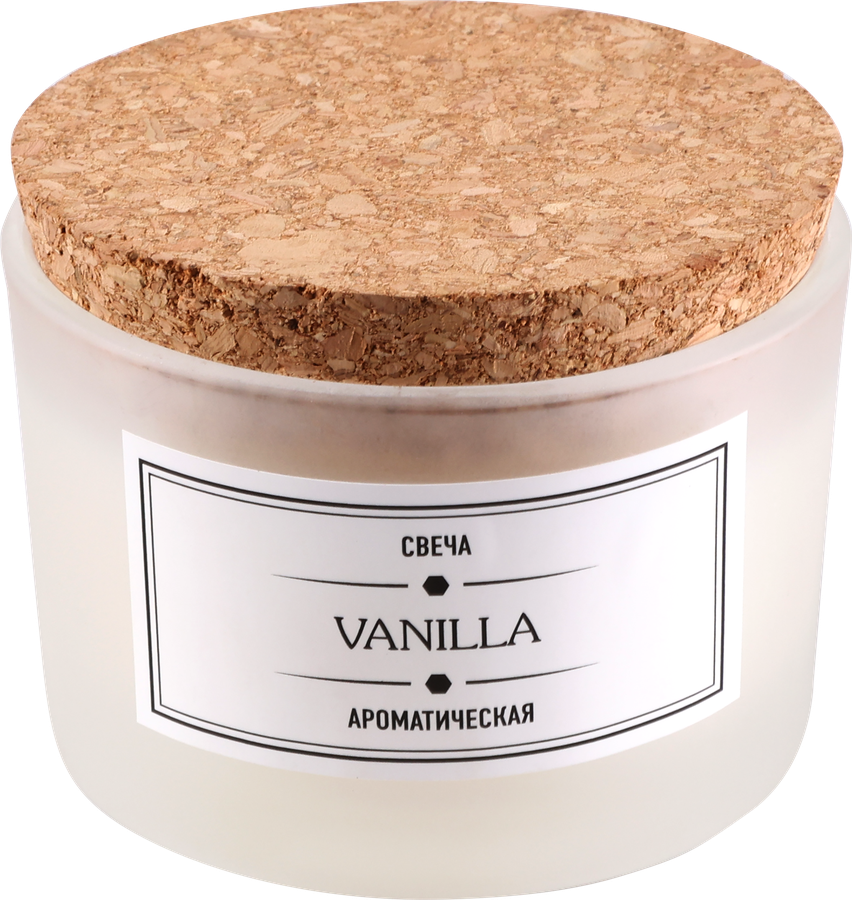 Свеча ароматическая HOMECLUB Vanilla в стеклянной банке, парафин, Арт. TLXXH, предпросмотр