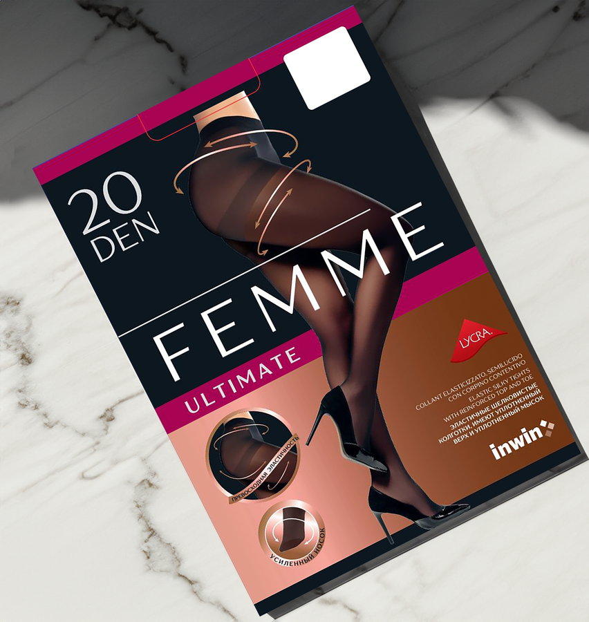 Колготки женские INWIN Femme Ultimate 20 den bronz 5, Арт. 2 021 PLT, предпросмотр