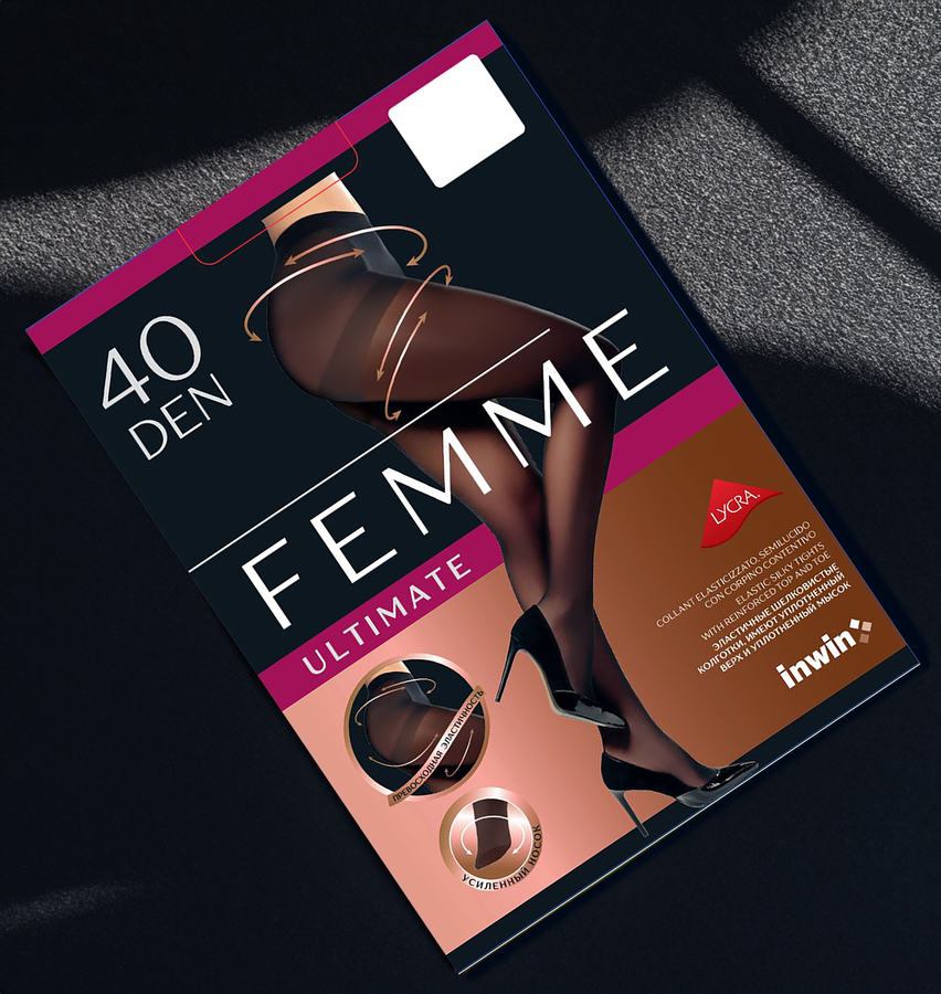 Колготки женские INWIN Femme Ultimate 40 den nero 5, Арт. 020 PLT, предпросмотр