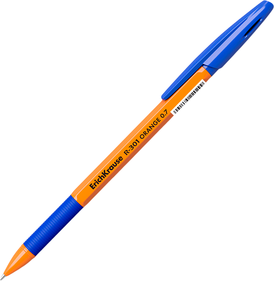 Набор шариковых ручек ERICHKRAUSE R-301 Orange Stick&Grip синий, Арт. 56569, 8шт, превью