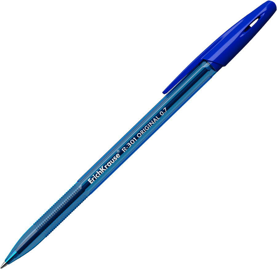 Набор шариковых ручек ERICHKRAUSE R-301 Original Stick синий, Арт. 56616, 8шт, превью