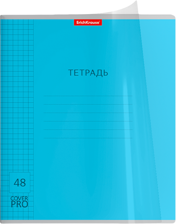 Тетрадь ERICHKRAUSE Классика CoverPrо общая, А5+, 48 листов, в клетку, с пластиковой обложкой, Арт. 56384, превью