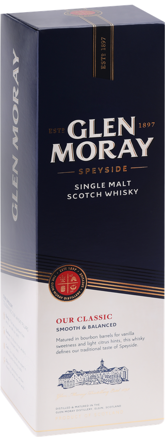 Виски GLEN MORAY Classic Сингл Молт Оур Шотландский односолодовый 40%, 
п/у, 0.7л, предпросмотр