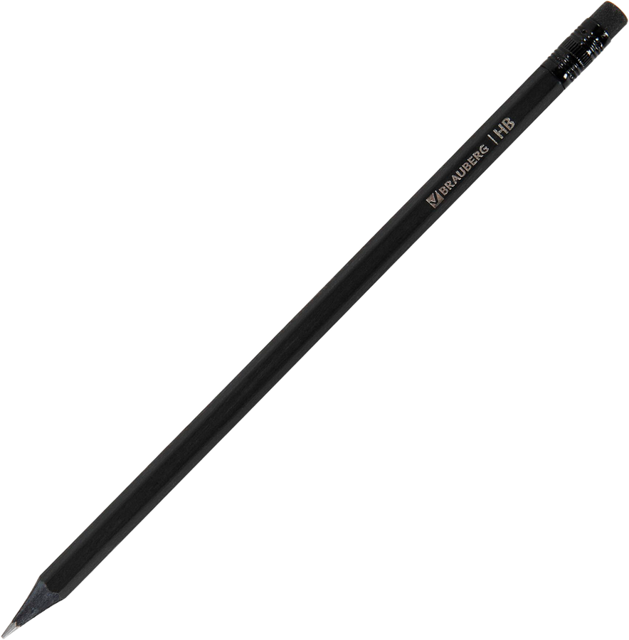 Набор чернографитных карандашей BRAUBERG Black Jack НВ, Арт. 180608, 6шт, превью