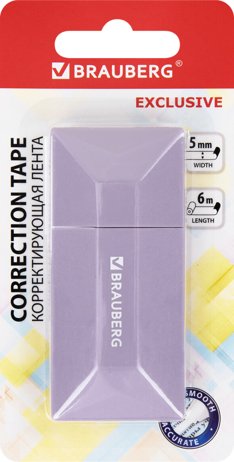Лента корректирующая BRAUBERG Compact plus pastel, 5мм, Арт. 270551, 6м, предпросмотр