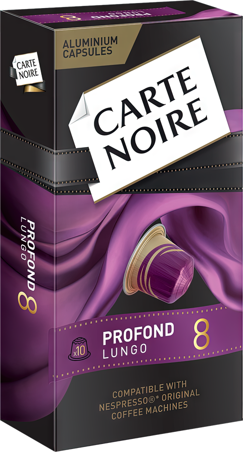 Кофе молотый в капсулах CARTE NOIRE Lungo Profond натуральный жареный, 10кап, предпросмотр