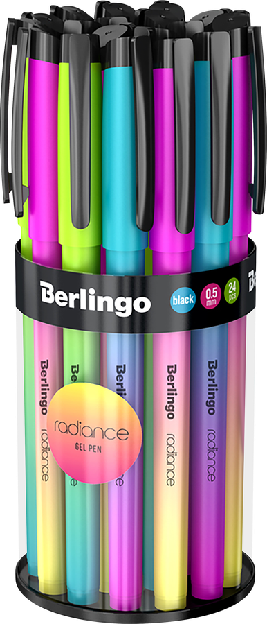 Ручка гелевая BERLINGO Radiance черный, 0,5мм, в ассортименте, Арт. CGp_50016, превью