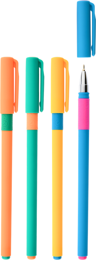 Ручка LOREX Neon Slim Soft Grip синяя, 0,5мм, Арт. 204807, предпросмотр