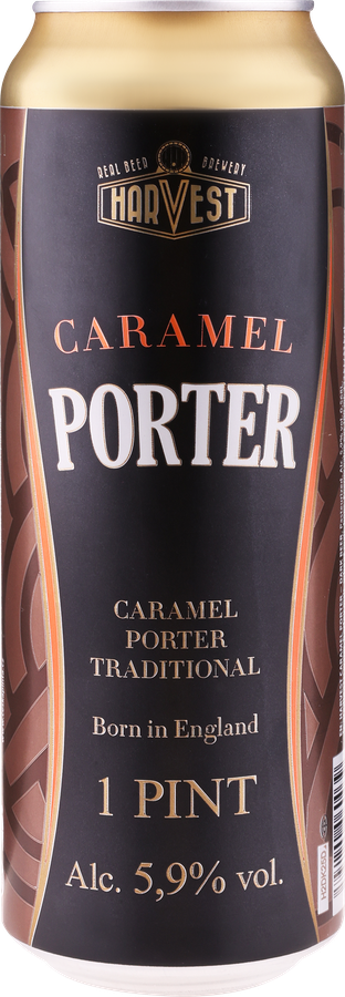 Пиво темное HARVEST Caramel Porter фильтрованное пастеризованное 5,9%, 0.568л, превью