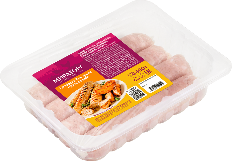 Колбаски МИРАТОРГ Домашние, 400г, предпросмотр
