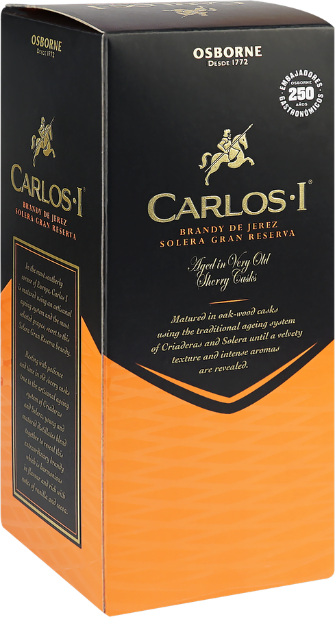 Бренди CARLOS l DE JEREZ SOLERA GRAN RESERVA 40%, п/у, 0.7л, превью