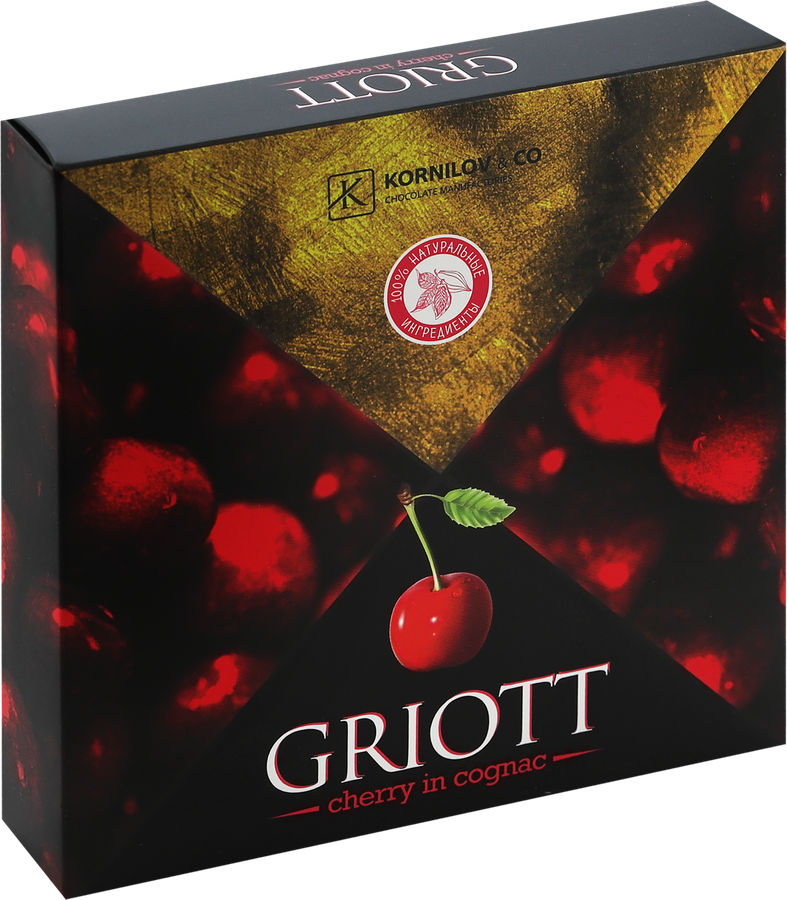 Конфеты в коробке ШМК Griott вишня в коньяке, 145г, превью