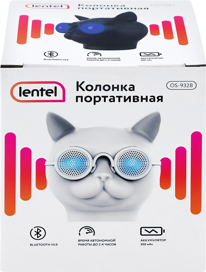 Колонка портативная LENTEL Кот, Арт. OS-932B, превью