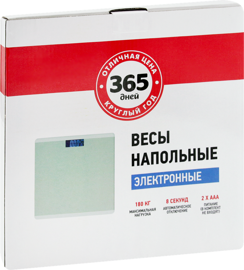 Весы напольные 365 ДНЕЙ электронные, Арт. MU517, предпросмотр