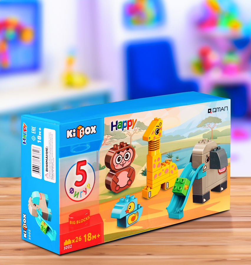 Конструктор KIBOX Животные, 26 деталей, Арт. 5002, превью