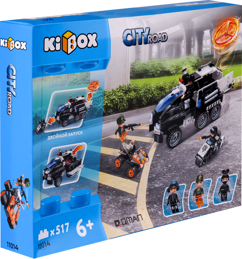 Конструктор KIBOX Полицейская машинка, 517 деталей, Арт. 11014, превью