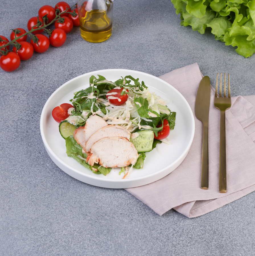 Салат ЛЕНТА FRESH Фреш с куриной грудкой, 150г, предпросмотр