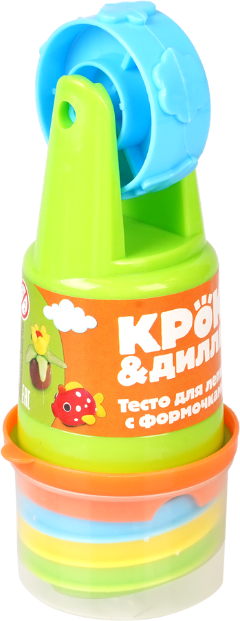 Тесто для лепки КРОК&ДИЛЛИ с формочками, 6 предметов, Арт. 995080059, предпросмотр