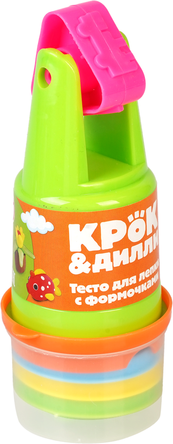 Тесто для лепки КРОК&ДИЛЛИ с формочками, 6 предметов, Арт. 995080059, превью