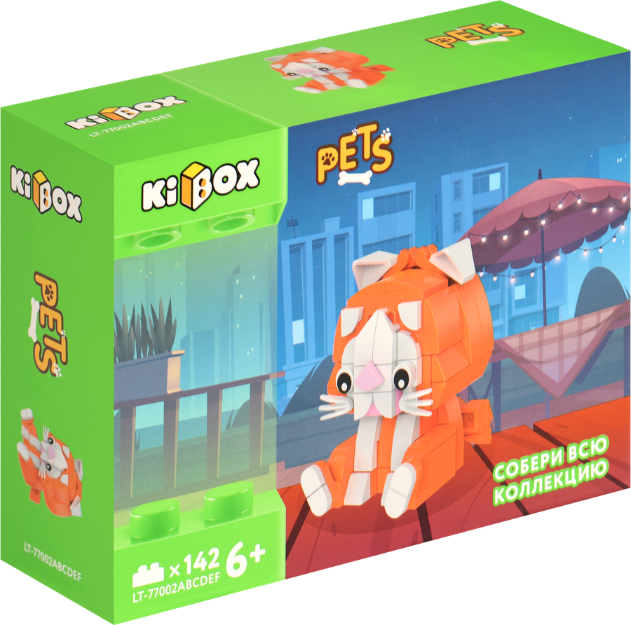 Конструктор KIBOX Кот Перс, 142 детали, Арт. 41104, предпросмотр