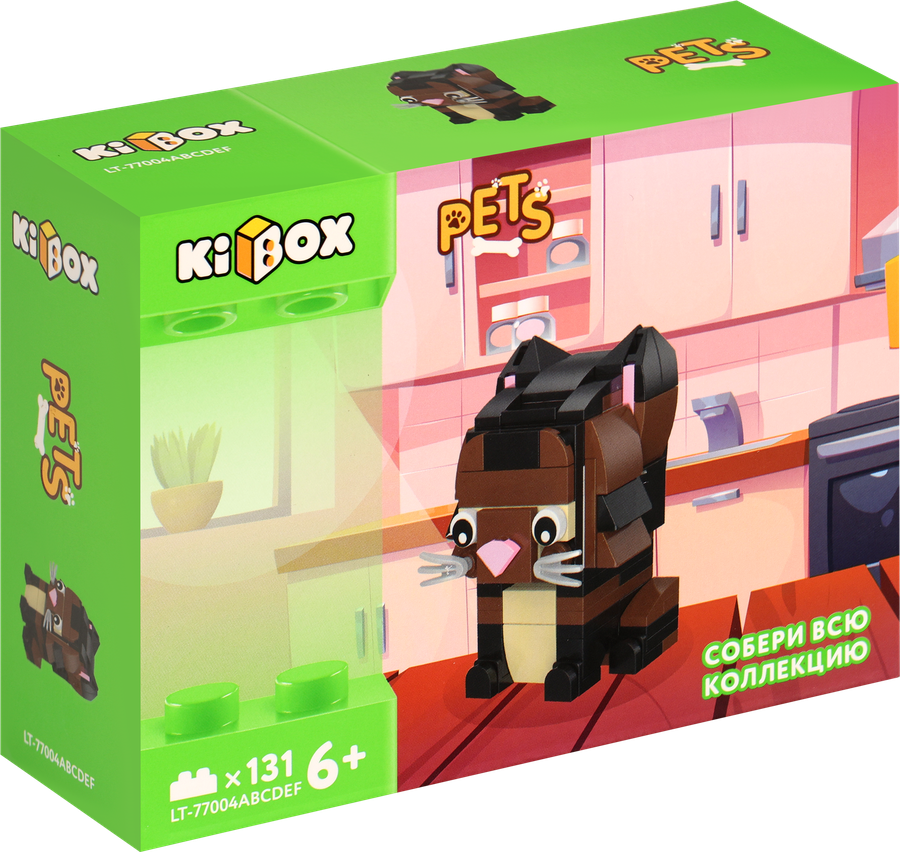 Конструктор KIBOX Кот Сиам, 131 деталь, Арт. 3305, предпросмотр