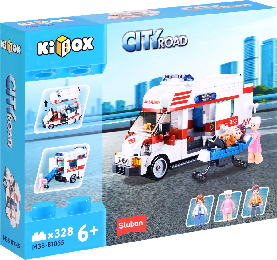 Конструктор KIBOX Машина скорой помощи, 328 деталей, Арт. M38-B1065, предпросмотр