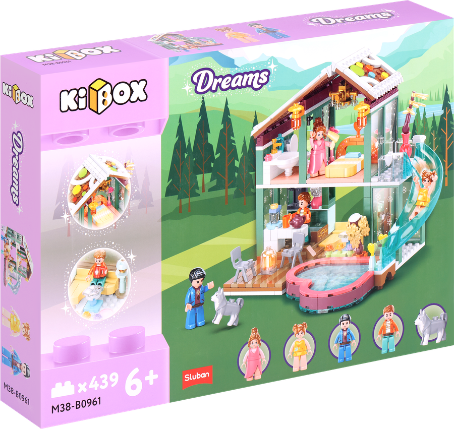 Конструктор KIBOX Курорт, 439 деталей, Арт. M38-B0961, предпросмотр