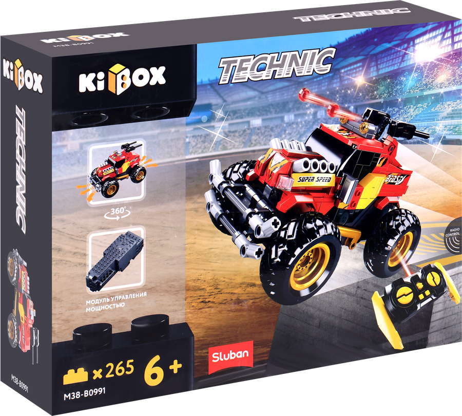 Конструктор KIBOX Внедорожник на радиоуправлении, Арт. M38-B0991/B0992, превью