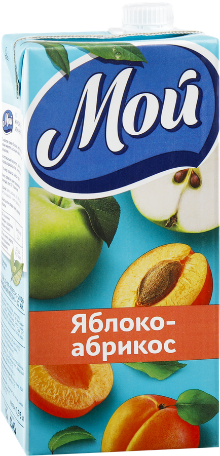 Нектар МОЙ Яблочно-абрикосовый с мякотью, 0.95л, превью